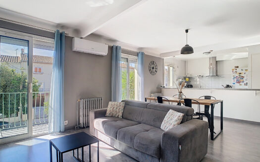 PERPIGNAN SUD – Appartement F3 avec garage et jardin + studi